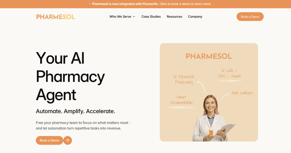 Pharmesol AI pharmacy agent product preview